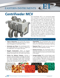 CentriFeeder MCV Cut Sheet